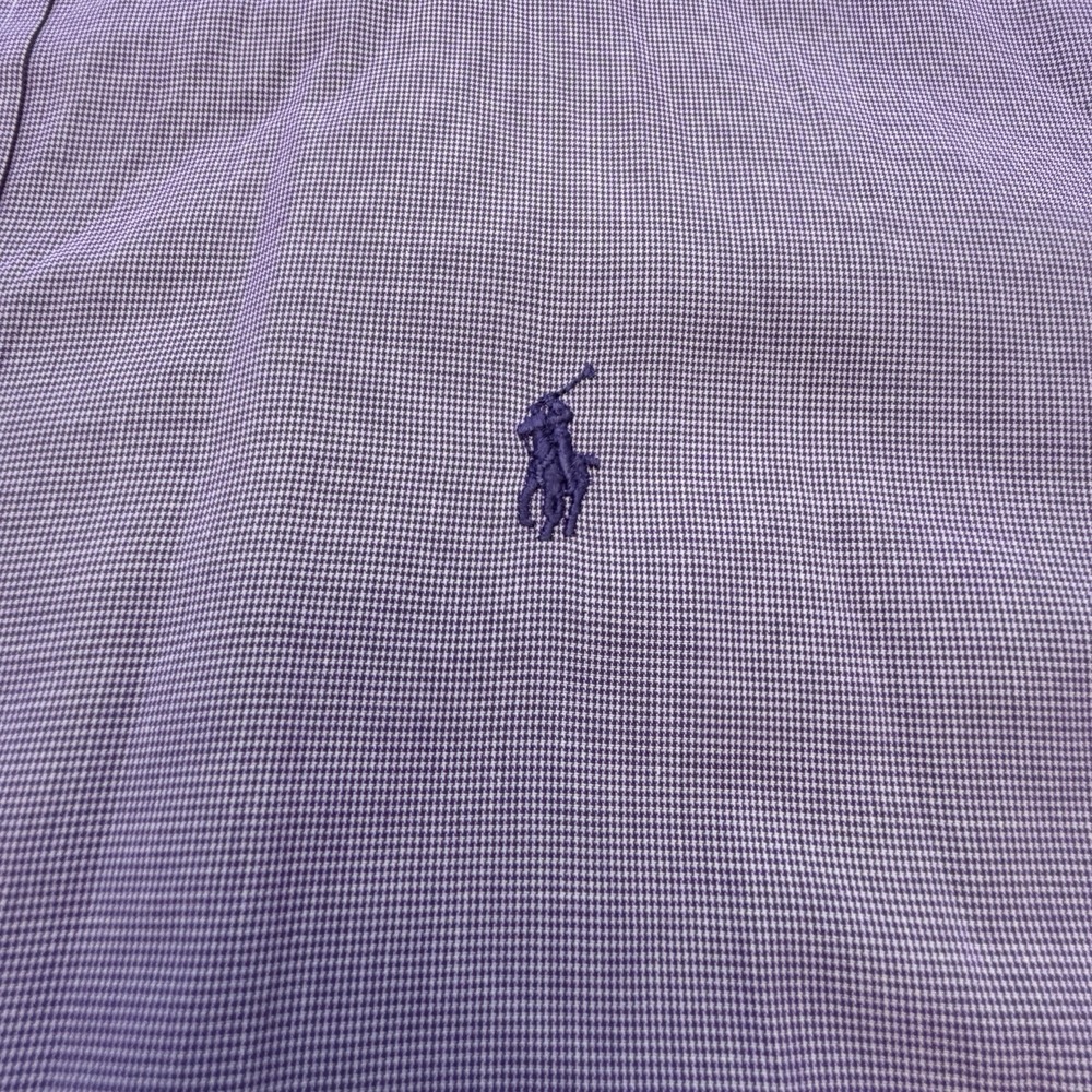 Polo Ralph Lauren Philip Dress Shirt Mens 16 34/35 Purple Lavender Check - Picture 3 of 9